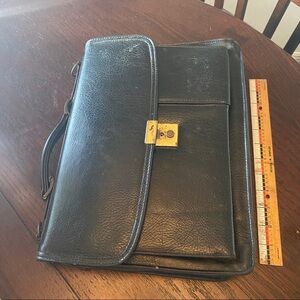 Antique/vintage black Leather briefcase